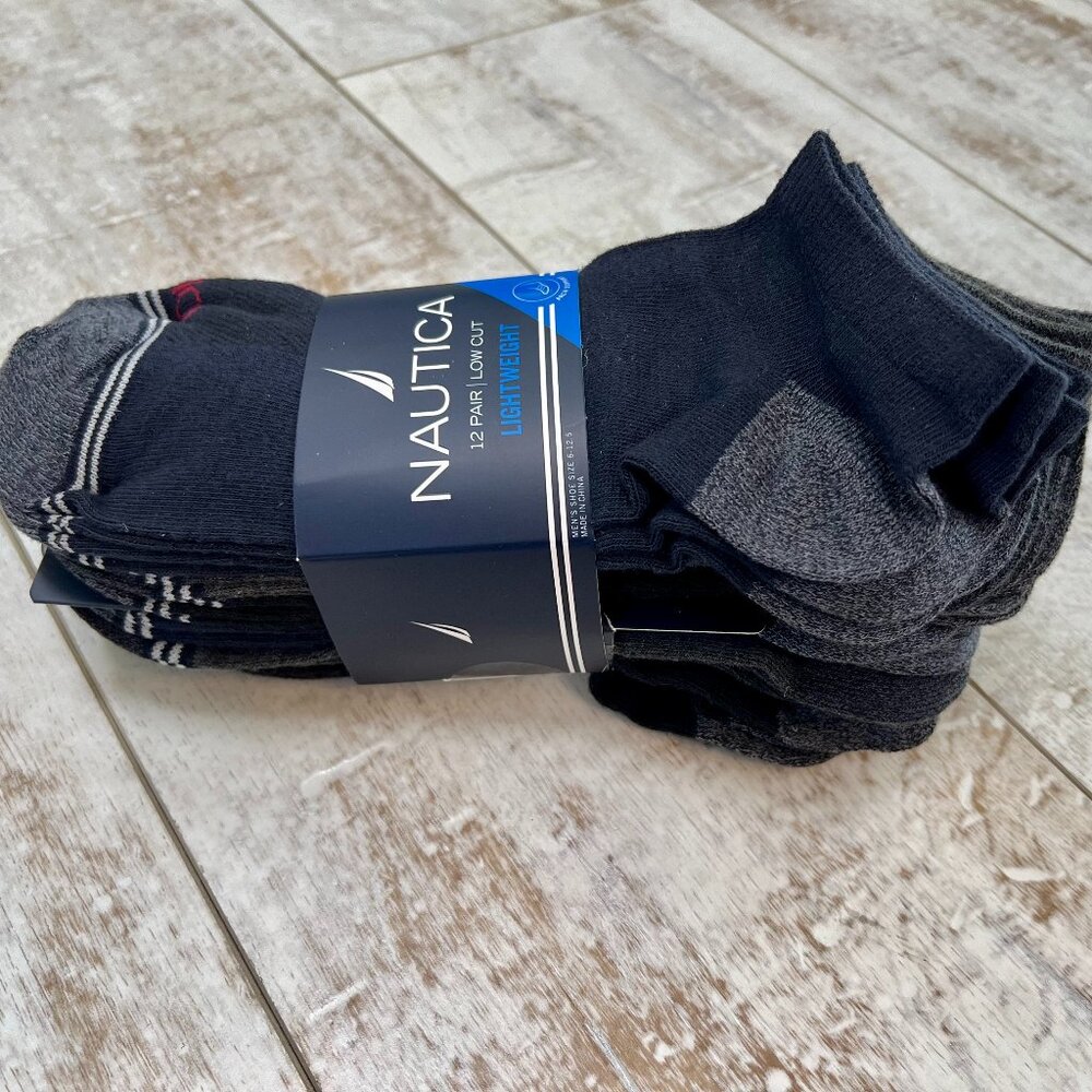 FINAL SALE! 12 Pack Nautica Lightweight Socks